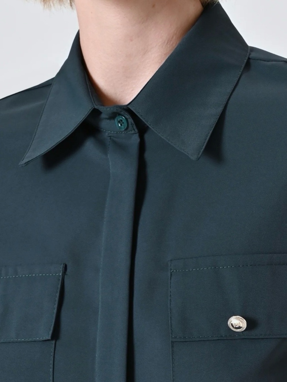 Ted Baker London Dark Green 100% Silk Shirt - Picture 3 of 8